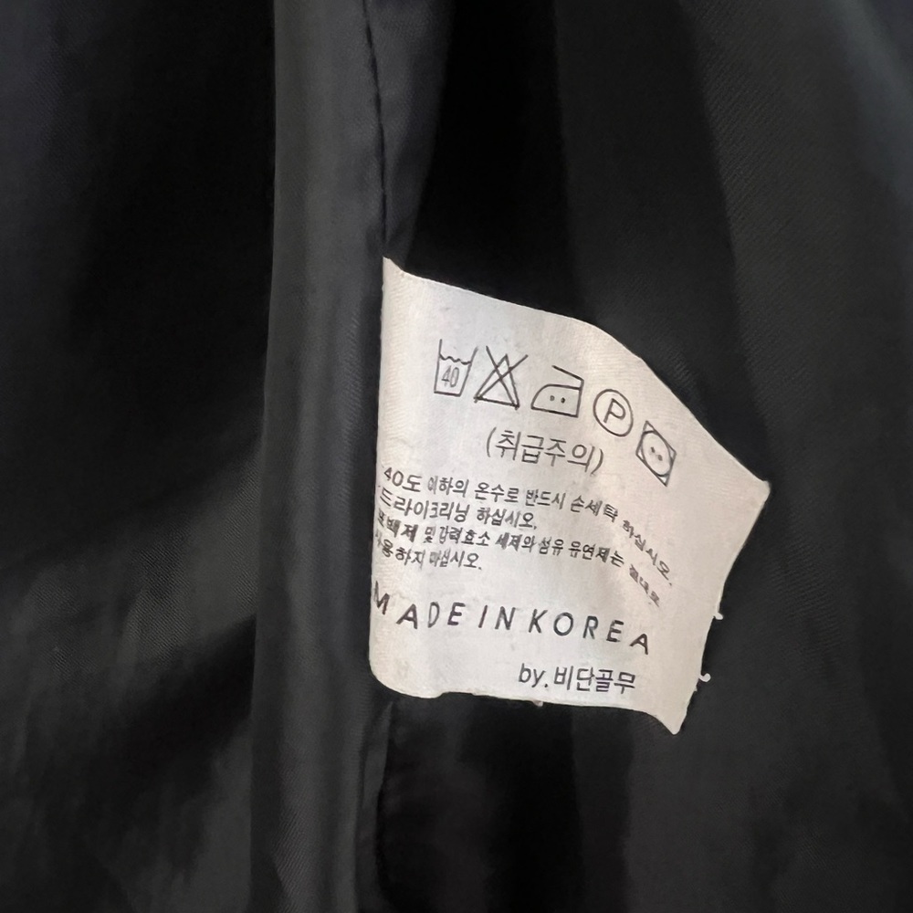 BEBE Navy Asymmetrical Zip Coat - Picture 4 of 9